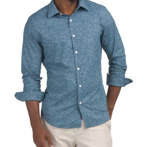 NEW BONOBOS Tech Button Down Shirt IN Navy Blue 1225 3m2 - Picture 4 of 5